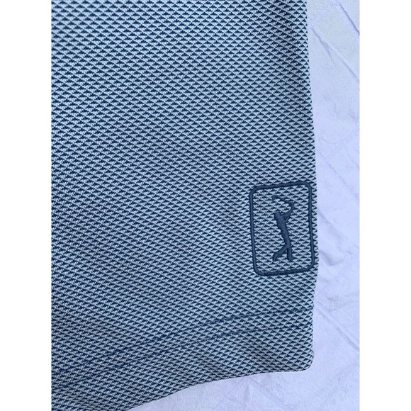 PGA Tour Polo Shirt Mens 2XL Blue Check Short Sleeves Golf Shirt XXL - Picture 4 of 10
